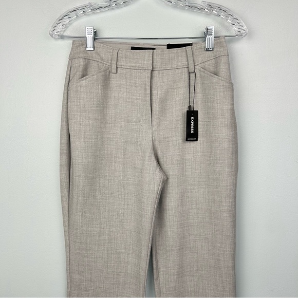 NWT Express Flare High Rise Dress Pants Trousers Light Grey Women’s Sz 0R - Picture 3 of 15